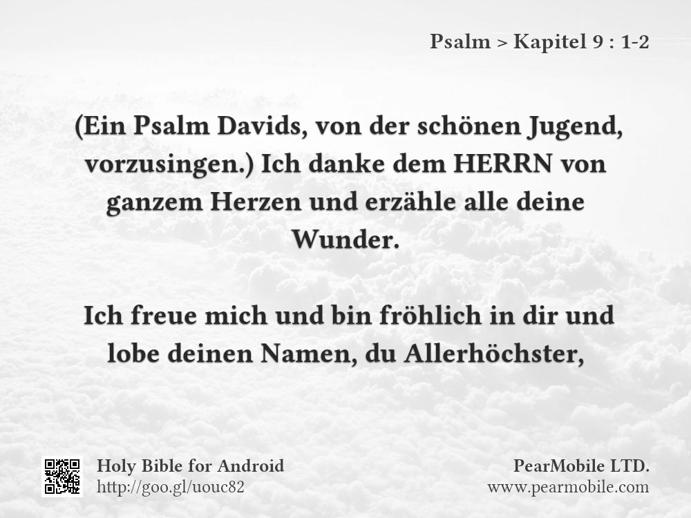 Psalm, Kapitel 9:1-2